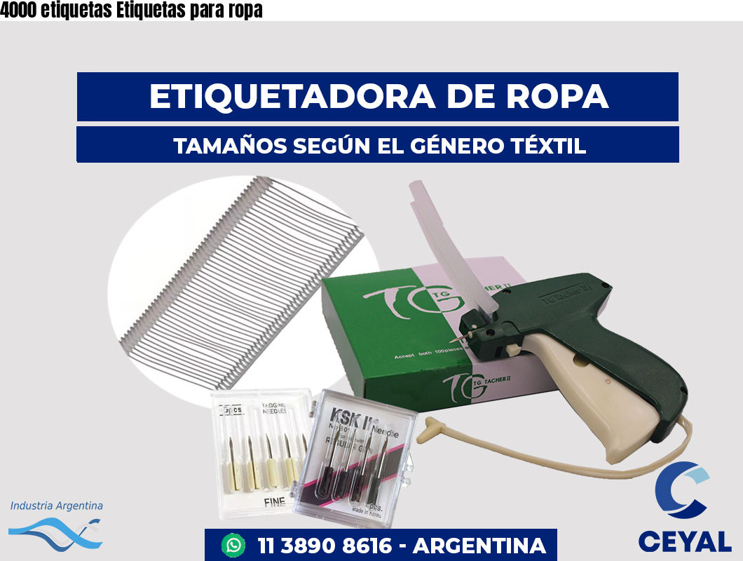 4000 etiquetas Etiquetas para ropa