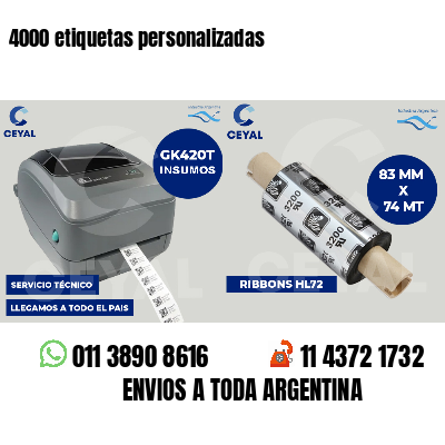 4000 etiquetas personalizadas
