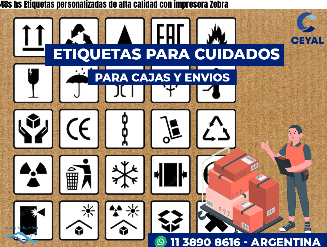 48s hs Etiquetas personalizadas de alta calidad con impresora Zebra