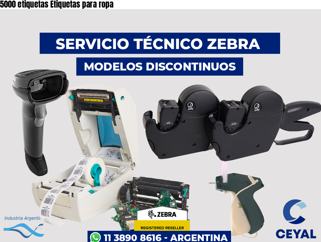 5000 etiquetas Etiquetas para ropa