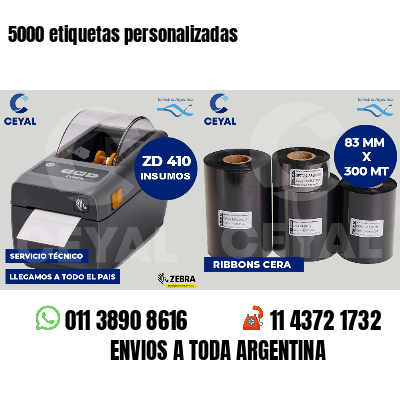 5000 etiquetas personalizadas