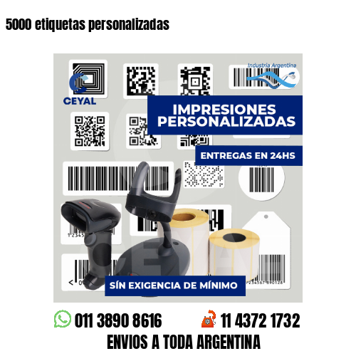 5000 etiquetas personalizadas