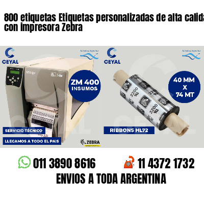 800 etiquetas Etiquetas personalizadas de alta calidad con impresora Zebra