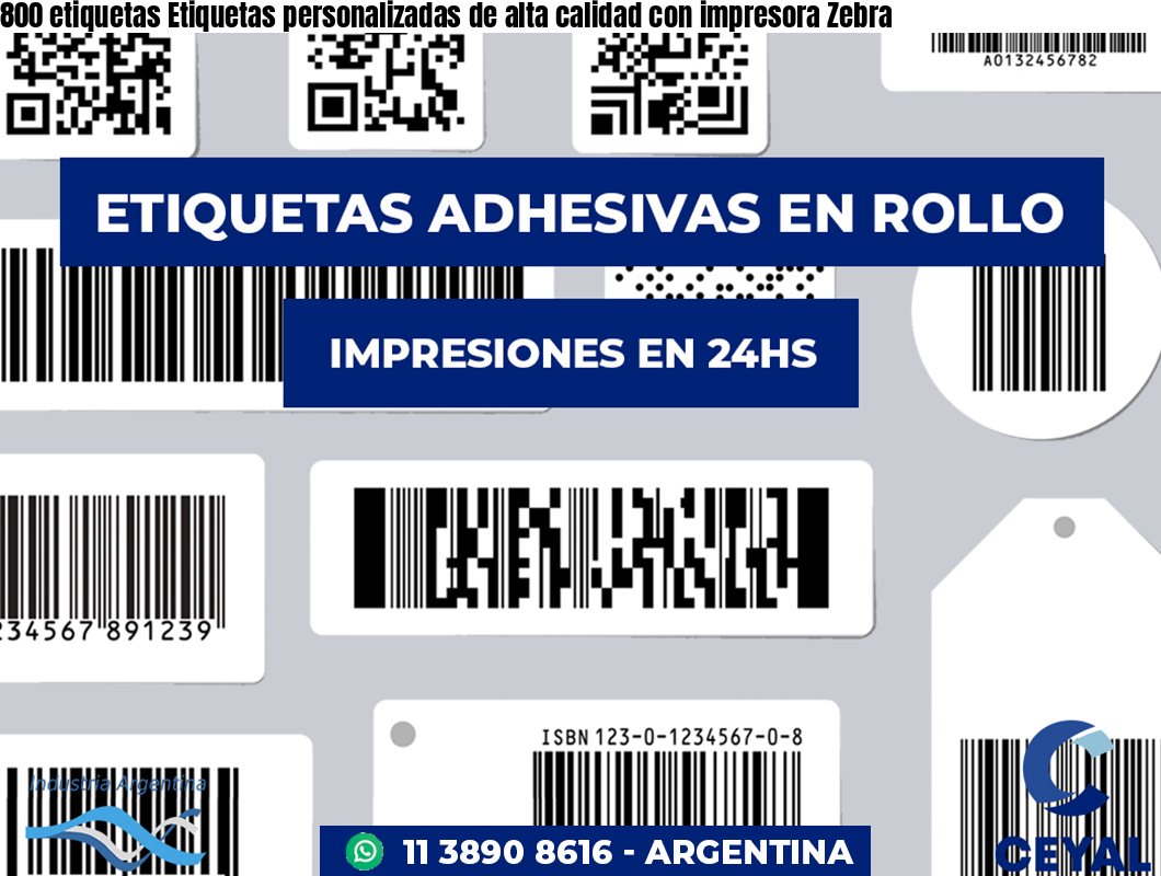 800 etiquetas Etiquetas personalizadas de alta calidad con impresora Zebra