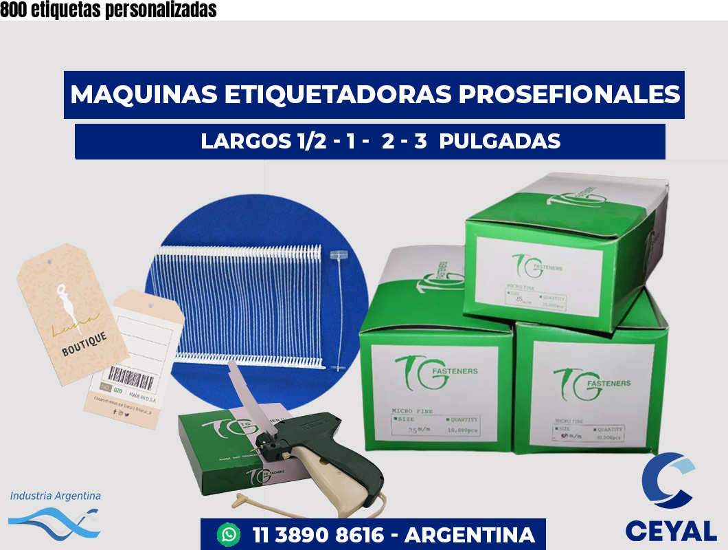 800 etiquetas personalizadas