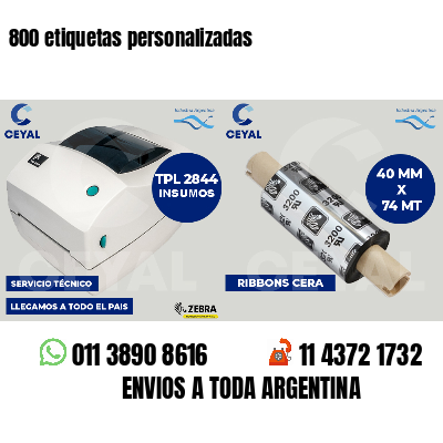 800 etiquetas personalizadas