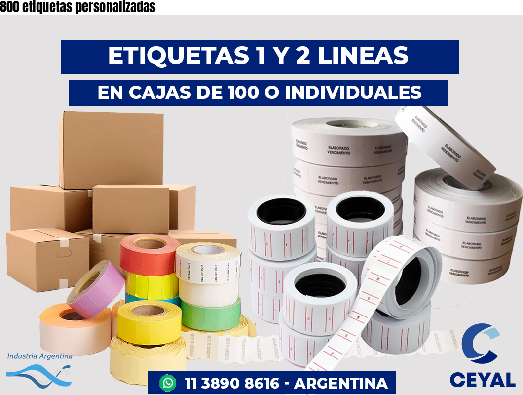 800 etiquetas personalizadas
