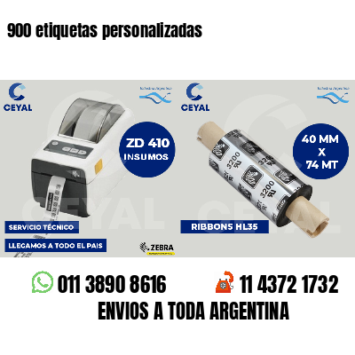 900 etiquetas personalizadas