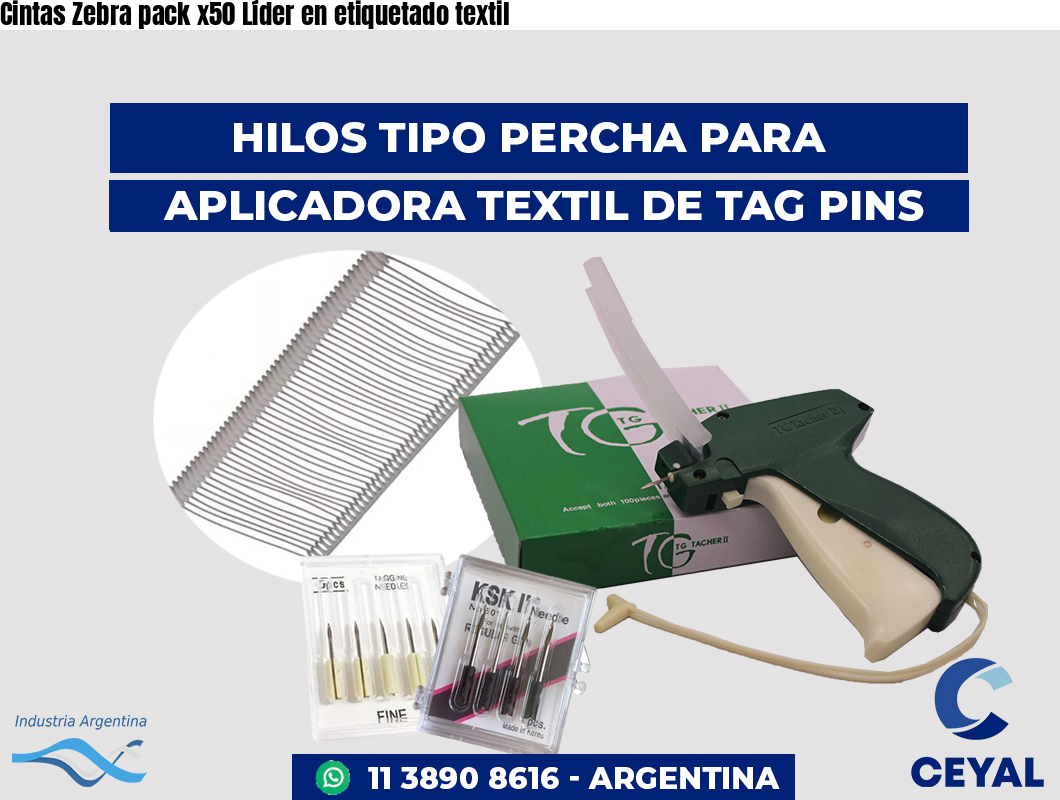Cintas Zebra pack x50 Líder en etiquetado textil
