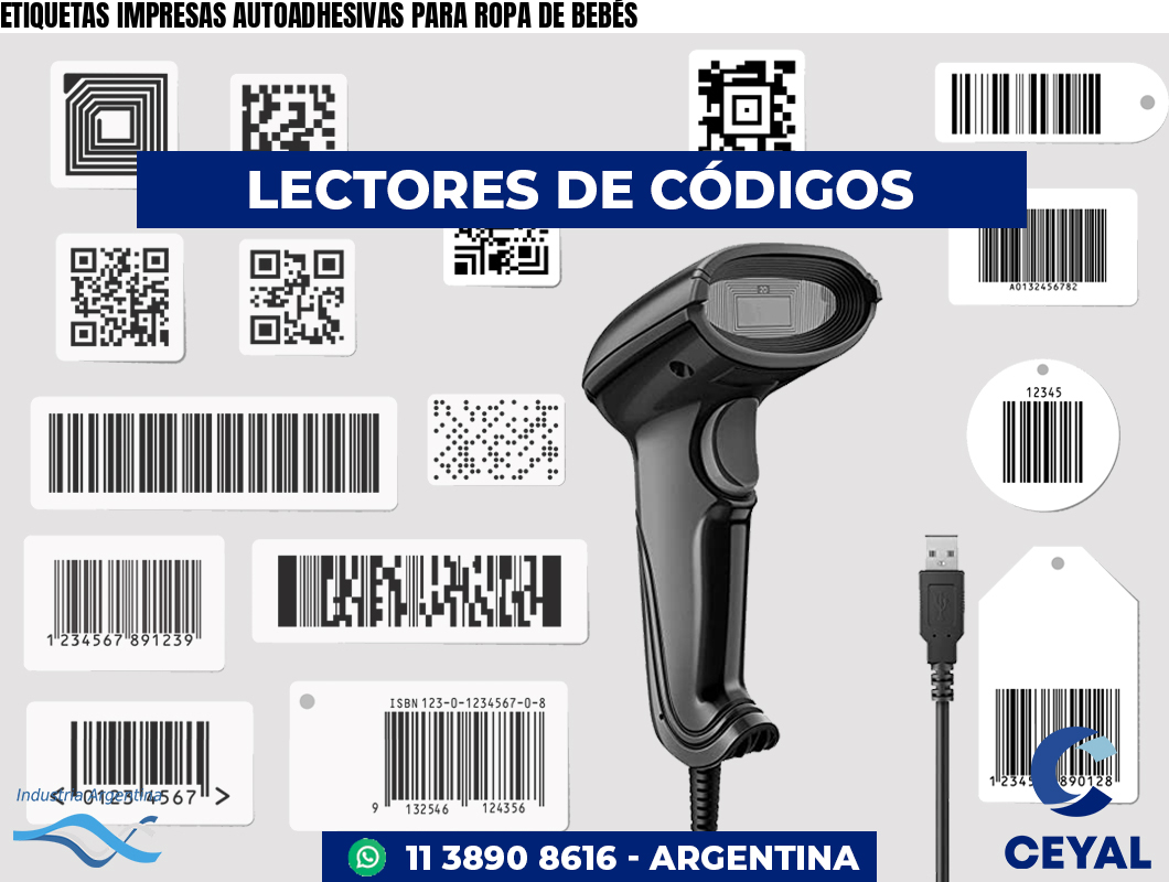 ETIQUETAS IMPRESAS AUTOADHESIVAS PARA ROPA DE BEBÉS