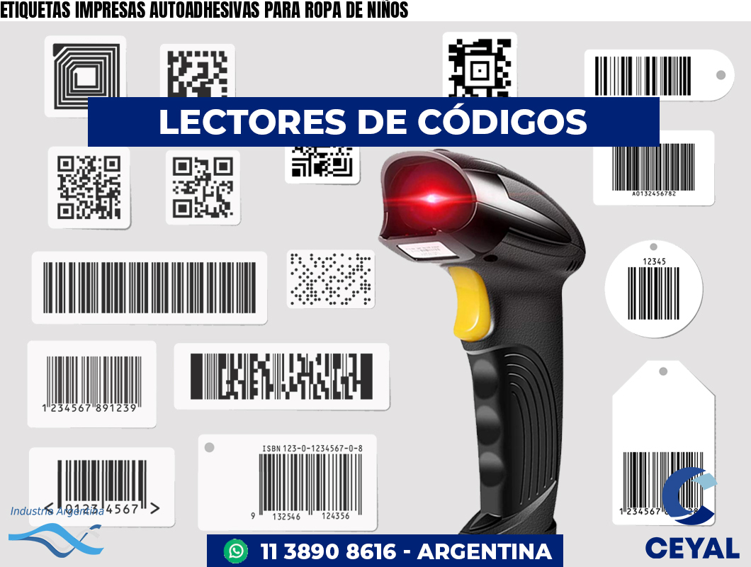 ETIQUETAS IMPRESAS AUTOADHESIVAS PARA ROPA DE NIÑOS