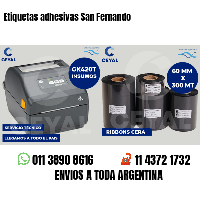 Etiquetas adhesivas San Fernando