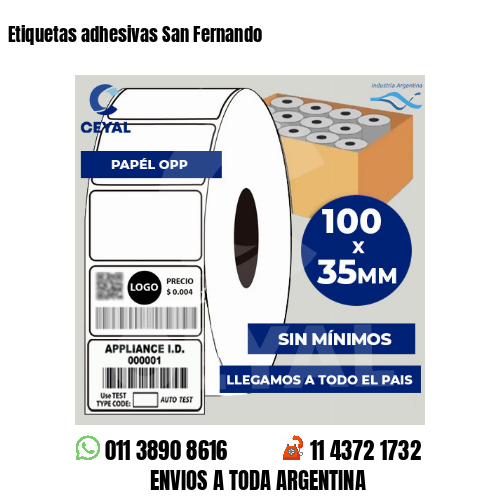 Etiquetas adhesivas San Fernando