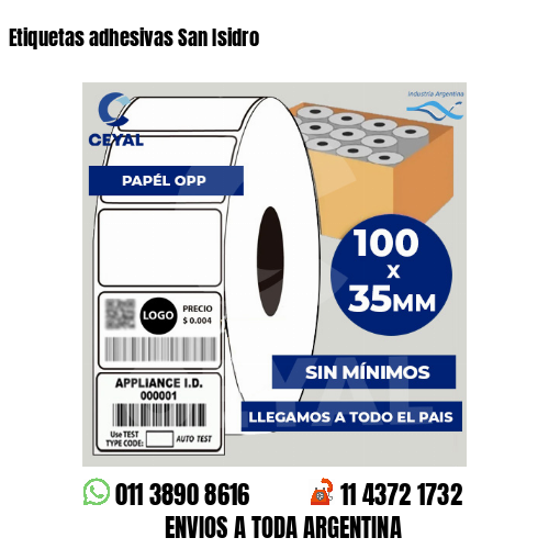 Etiquetas adhesivas San Isidro