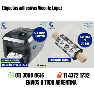 Etiquetas adhesivas Vicente López
