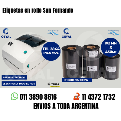 Etiquetas en rollo San Fernando