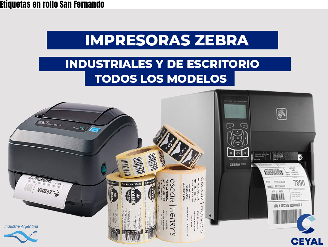 Etiquetas en rollo San Fernando