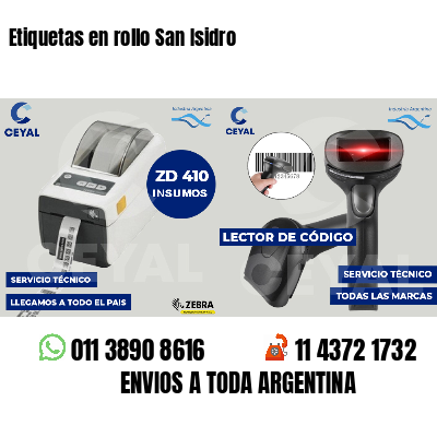 Etiquetas en rollo San Isidro
