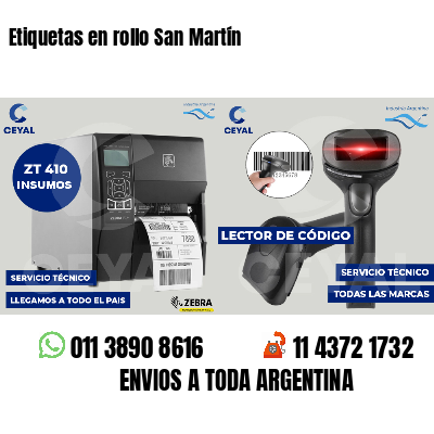 Etiquetas en rollo San Martín