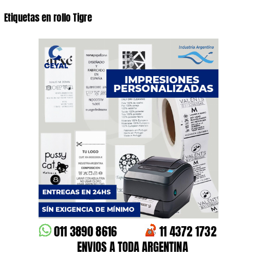 Etiquetas en rollo Tigre