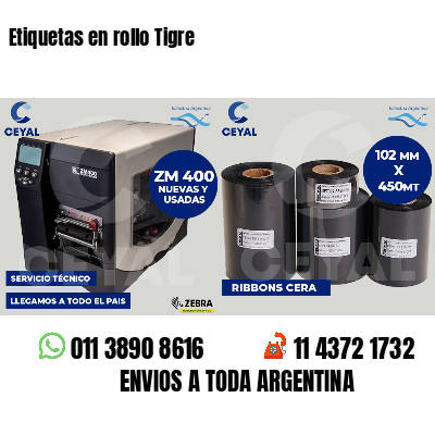 Etiquetas en rollo Tigre