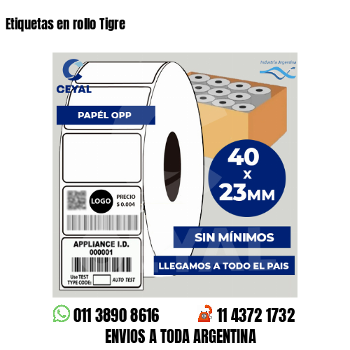 Etiquetas en rollo Tigre