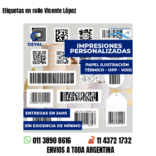 Etiquetas en rollo Vicente López