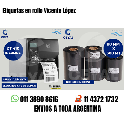 Etiquetas en rollo Vicente López