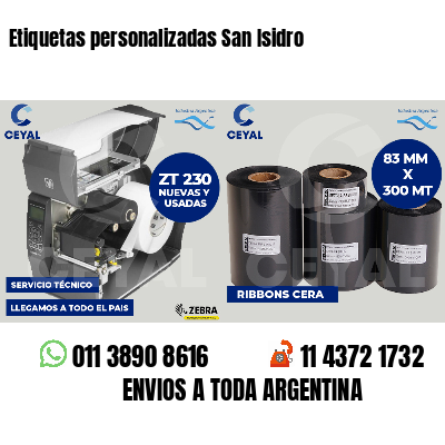 Etiquetas personalizadas San Isidro