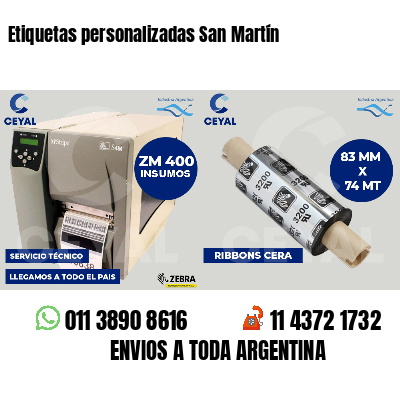 Etiquetas personalizadas San Martín