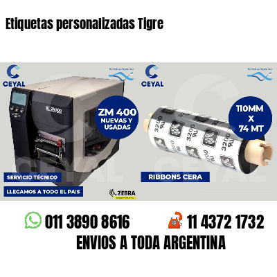 Etiquetas personalizadas Tigre