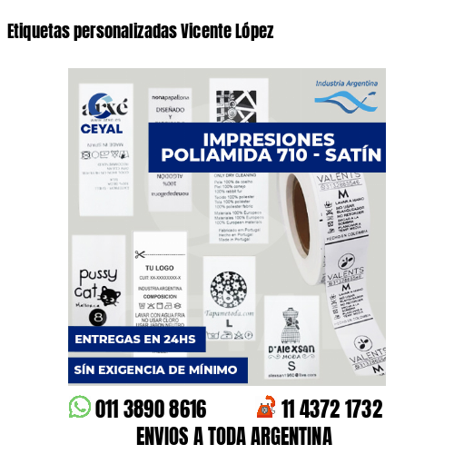 Etiquetas personalizadas Vicente López