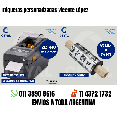 Etiquetas personalizadas Vicente López