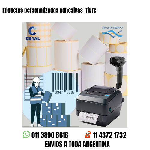 Etiquetas personalizadas adhesivas Tigre