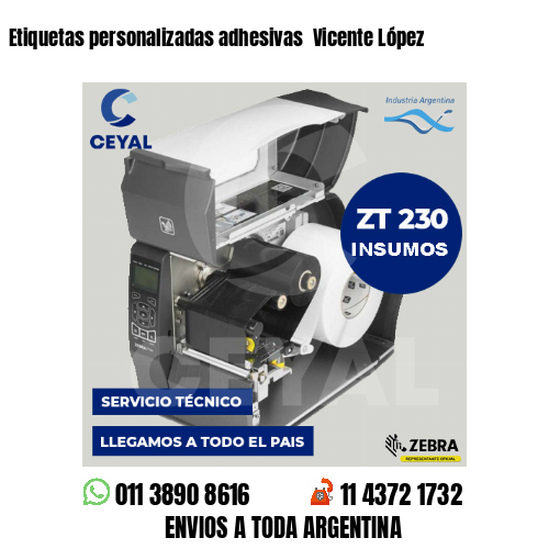 Etiquetas personalizadas adhesivas  Vicente López