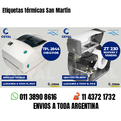 Etiquetas térmicas San Martín