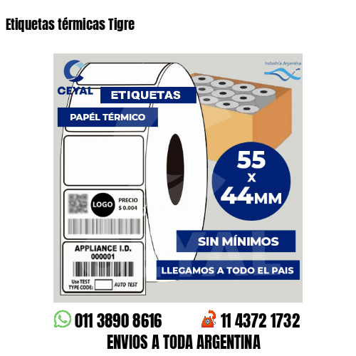 Etiquetas térmicas Tigre