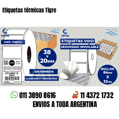 Etiquetas térmicas Tigre