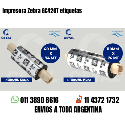 Impresora Zebra GC420T etiquetas