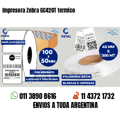 Impresora Zebra GC420T termico