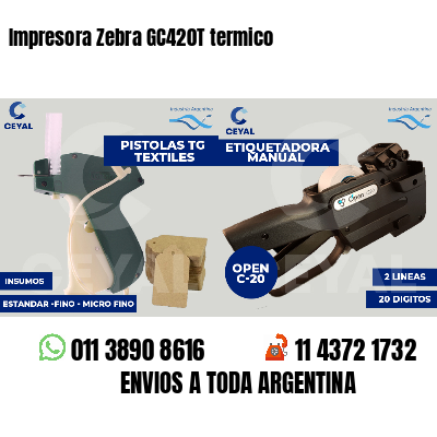 Impresora Zebra GC420T termico