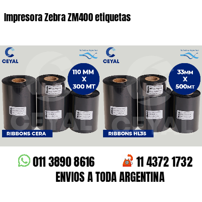 Impresora Zebra ZM400 etiquetas