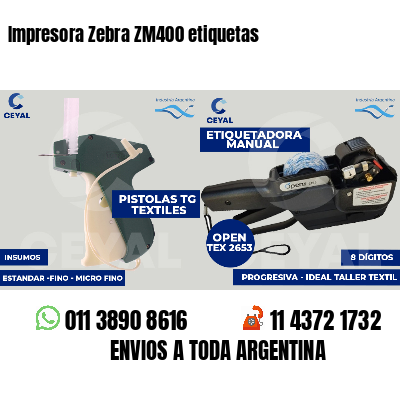 Impresora Zebra ZM400 etiquetas