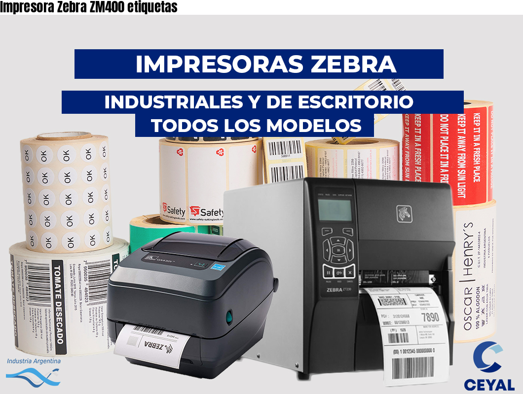 Impresora Zebra ZM400 etiquetas