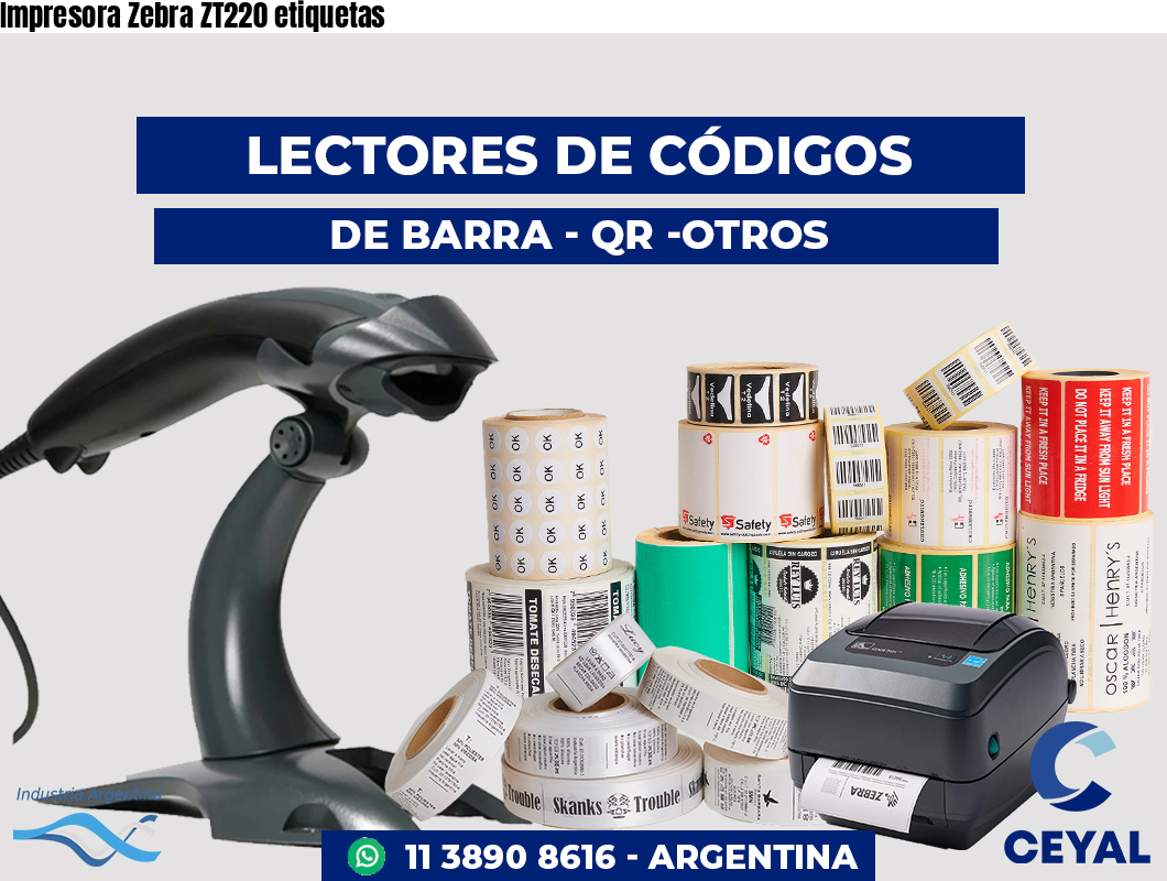 Impresora Zebra ZT220 etiquetas