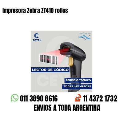 Impresora Zebra ZT410 rollos