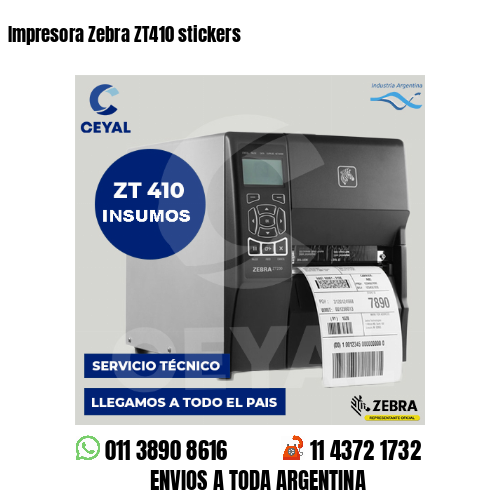Impresora Zebra ZT410 stickers