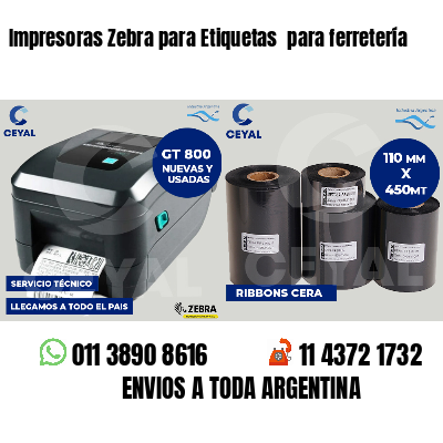 Impresoras Zebra para Etiquetas para ferretería
