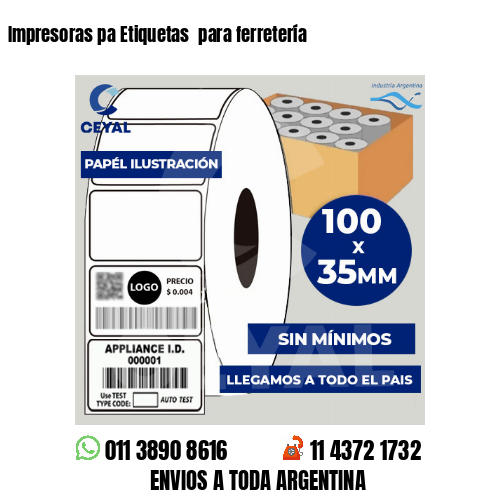 Impresoras pa Etiquetas  para ferretería