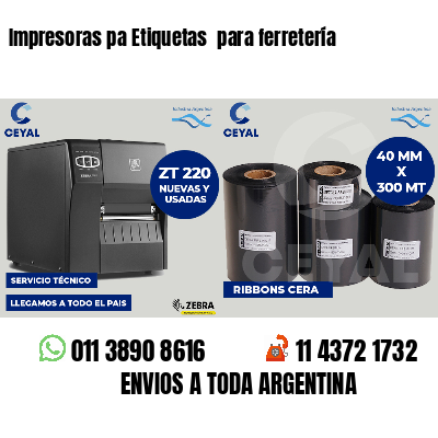 Impresoras pa Etiquetas  para ferretería